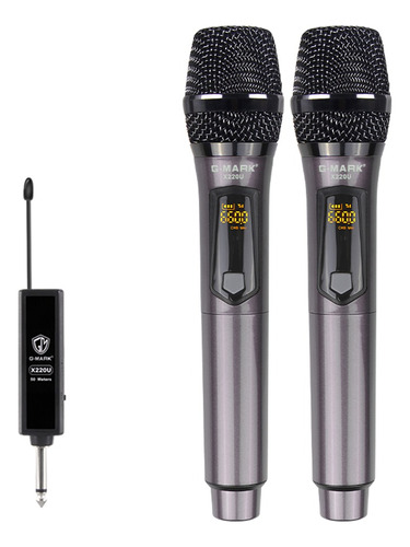 Micrófono Inalámbrico G-mark X220u Set Karaoke Uhf