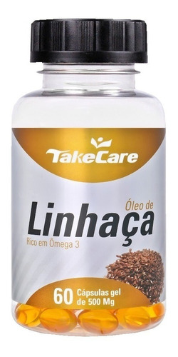 Imagem 1 de 1 de Óleo De Linhaça Cápsula Gel 500mg Takecare