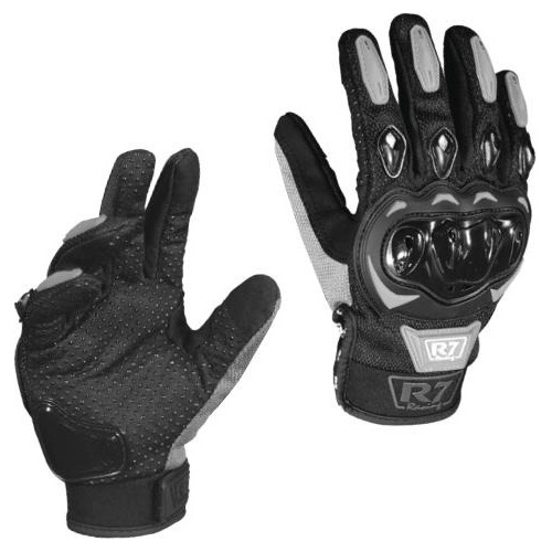 Guantes Para Motociclista R7-2 Racing Touch Gris