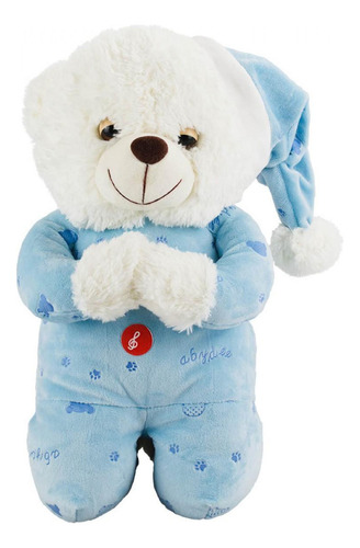 Urso Pijama Azul Reza 36cm - Pelúcia