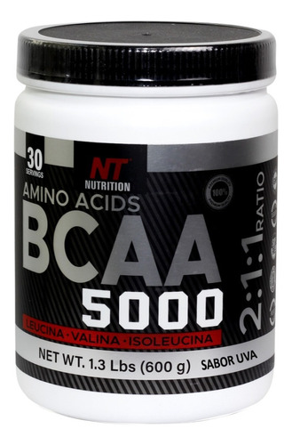 Amino Acido Bcaa 5000 30 Servicios Nt Nutrition Recuperador Sabor Sandía