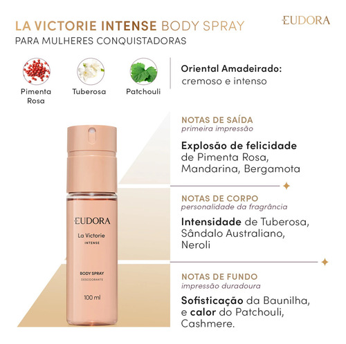 Body Spray Eudora La Victorie - 100 Ml