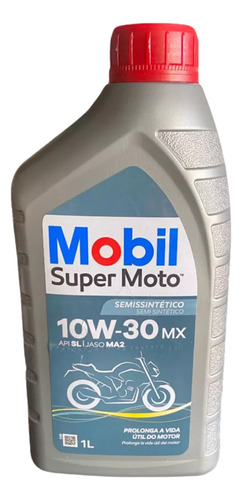 Caixa 12 Oleo Motor Moto 10w30 Mx Super Mobil Semi Sintético