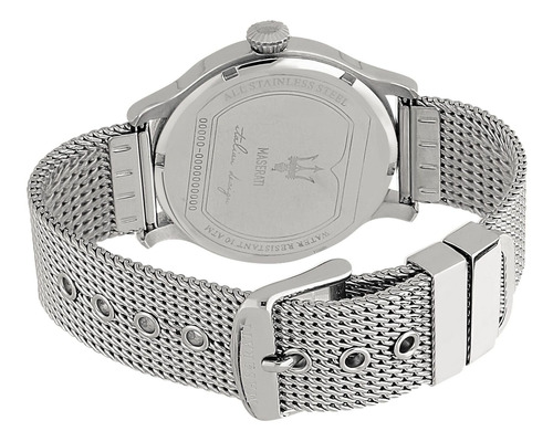 Imagen 3 de 6 de Reloj Maserati Clasico Acero Plata