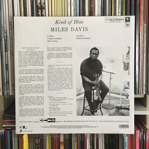 Vinilo Miles Davis Kind Of Blue Clear Vinyl Eu Import.