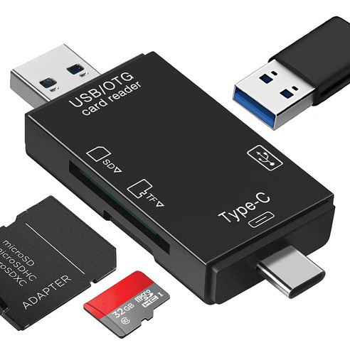 Adaptador 6 En 1 Lector De Tarjetas Sd Y Micro Sd, Usb 3.0