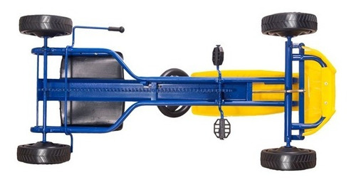 Carro De Pedales Montable Azul Go Kart Niños Bici