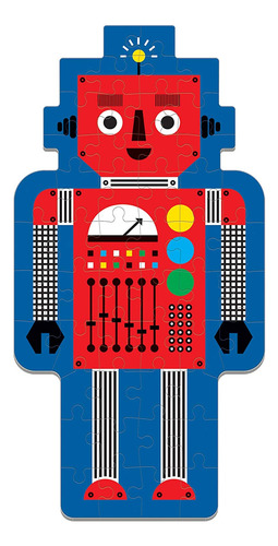 Mudpuppy 9780735357181 Robot - Rompecabezas (50 Piezas), Mul