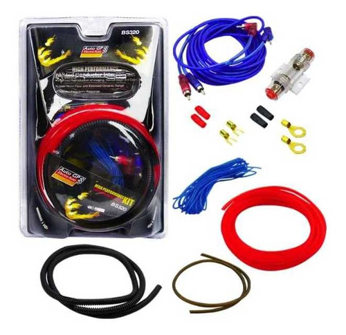 Kit Cable Amplificador De Audio Subwoofer 1500 Watt Sonido