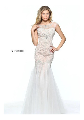 Vestidos Sherri Hill Color Nude/ivory/ Blanco/crema