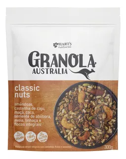 Granola Harts Austrália classic nuts sem glúten em pouch 300 g