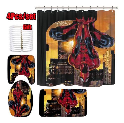 Set De Cortinas De Ducha De Disney Cartoon Marvel Spiderman