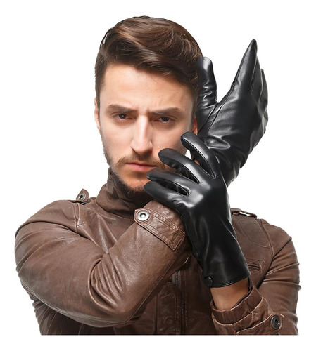 Guantes Clásicos De Piel De Cordero Para Hombre, Guantes De