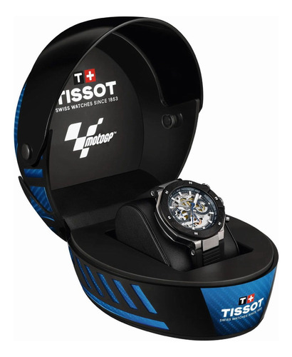 Reloj Tissot T-race Motogp Automatic Chrono T1414622704100 Negro Negro Plateado