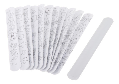 12x Bandas Slap Pulseras Slap De Pascua Muñequera Bolsa De