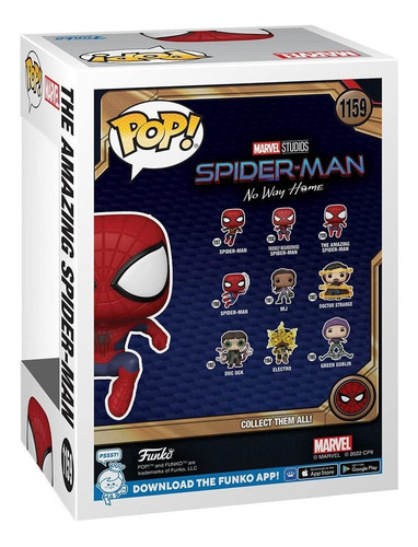 Imagen 3 de 3 de Figura De Accion Funko Pop Spider-man The Amazing 1159 Spider-man No Way Home