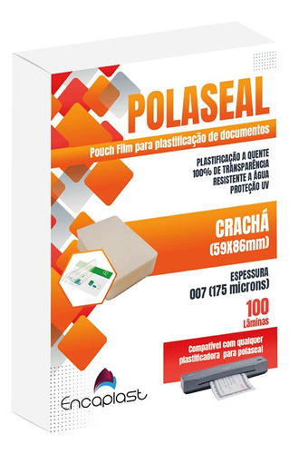 Plastico Para Plastificação De Cracha Polaseal 59x86 0,07