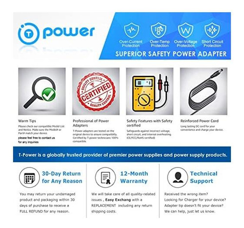 T-power 12 V ~ 24 V Cargador Para La Estacionamiento De La