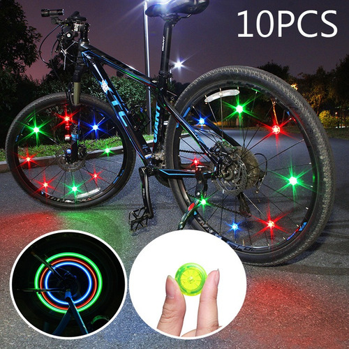 Luces De Rueda Con Pilas De Luz Led Para Bicicleta, 10 Pieza