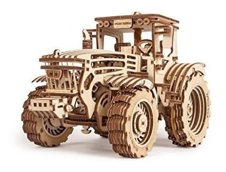Truco De Madera 3d Modelo Mecanico Tractor Puzzle De Madera 