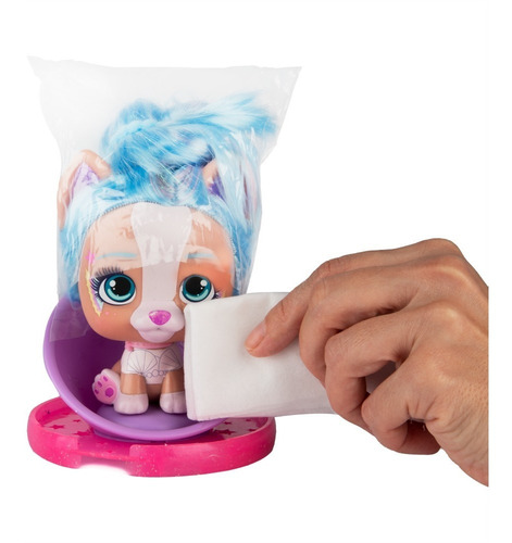 Imagen 5 de 10 de Vip Pets Mascotas Sorpresa Botella Con Pelo Serie 2 Glitter
