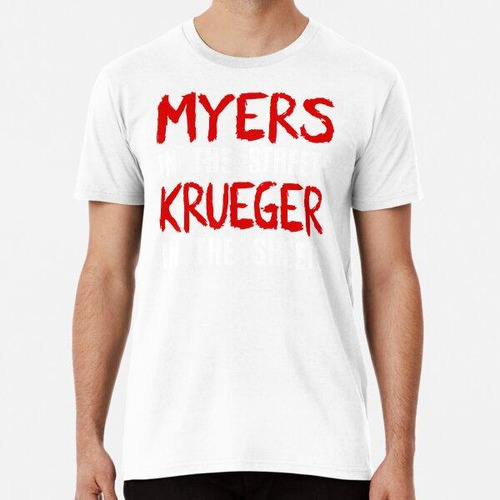 Remera Myers En Las Calles - Krueger En Las Sábanas Algodon 