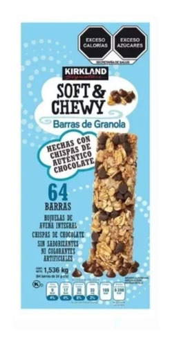 Barras De Granola Soft & Chewy Kirkland 64 Pzs De 24gr C/u