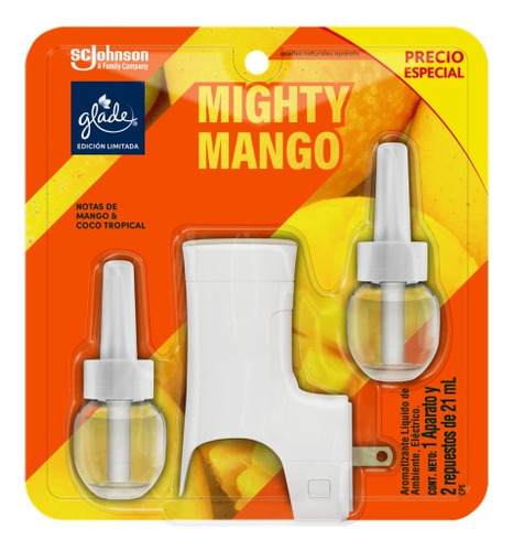 Glade Aparato 2 Repuestos Mighty Mango 42ml