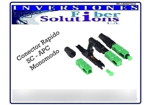 Sc/apc Monomodo Conector Rapido Ftth Fibra Óptica 10 Piezas