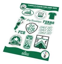Comprar Plancha Sticker Calco Autoadhesivos X12u Ferro Carril Oeste 