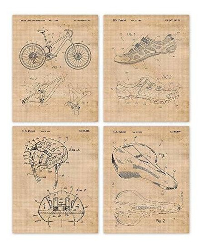 Pósteres - Vintage Specialized Mountain Bike Patent Art Post