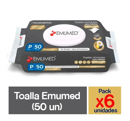 Toallas Emumed 50und Pack X6