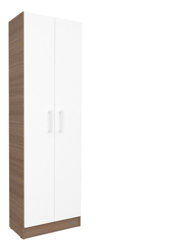 Despensero Organizador Mueble De Cocina Mosconi 1,80 Mts. Color Carvalho Mezzo Frente Blanco