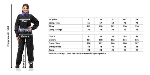 Imagem 4 de 4 de Conjunto Capa Chuva Feminina Nylon Moto Motoboy Pantaneiro