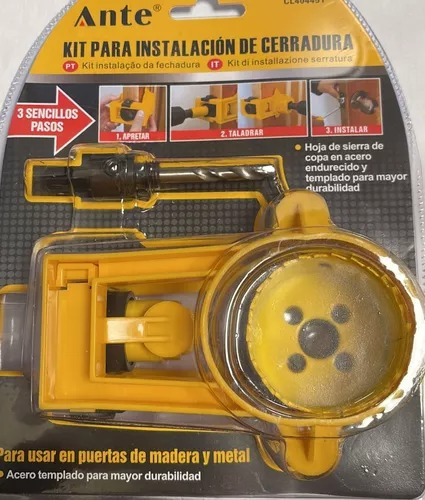 Sierra Copa Kit De Instalacion Cerradura Hoja Acero 