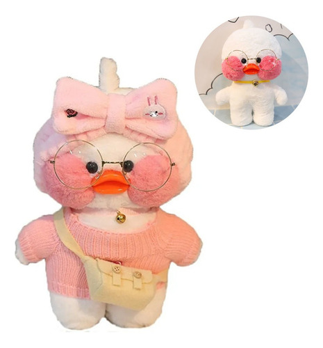 Juguete De Peluche Patito Con Accesorios Café Lalafanfan