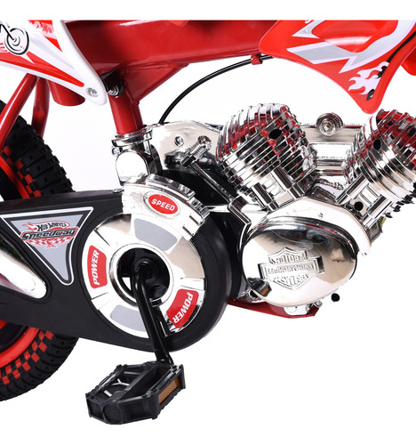 Bicicleta Entrenadora Niños Aeiou Baj-15005 R16 Motocross Color Rojo Tamaño Del Cuadro 16