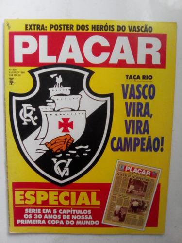 Revista Placar 939 Poster Vasco Renato Futebol Feminino 1988