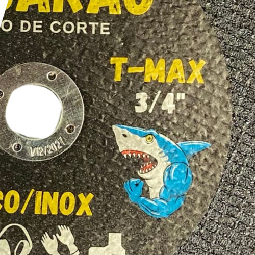 5x Disco De Corte 12 Polegadas X 3/4'' Policorte Tubarao Cor Preto