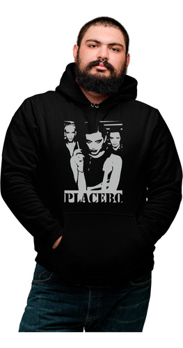 Sudadera Unisex Negra 2xl Extra Rockera Placebo Pop Punk