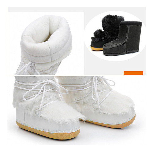 Botas De Nieve Para Mujer Suela Gruesa Estilo A 37-38
