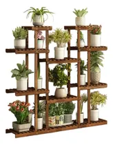 Comprar Portamaceta Rack Madera Estantes Maceteros Grande Lebeledeco