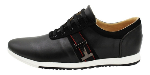 Imagen 3 de 8 de Zapato Casual Oficina Fino Negro Calzado Original Hombre A58