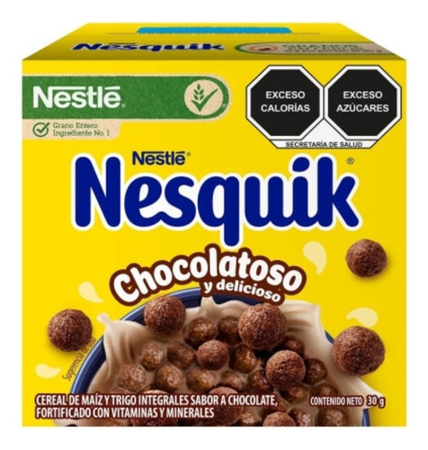 10 Pzas Cereal Nestlé Nesquik Sabor Chocolate 30 G