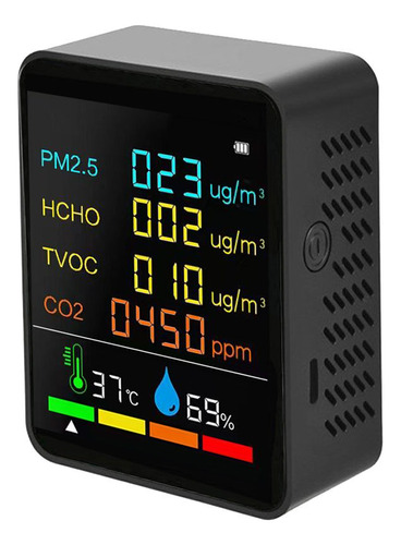 Detector Calidad Aire Hogar Multifunción Co2 Pm2.5 Tvoc Hcho