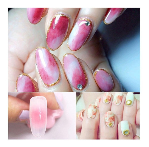 Pincel Esponja Degrade Para Uñas Con 6 Puntas Manicuria
