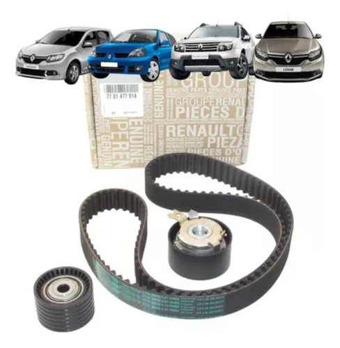 Kit Correia Dentada 1.6/16v Sandero Logan Megane Duster Clio