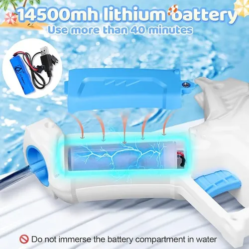 Pistola De Agua Tiburón Electrónica A Presión Juguete