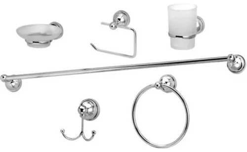 Combo Peirano De Accesorios Para Baño - 6 Piezas Metálicas