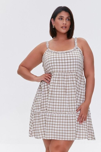 Vestido Plaid Cuadros Tie Back Forever 21 Plus Size | Envío gratis Vestido Plaid Cuadros Tie Back Forever 21 Plus Size | Envío gratis